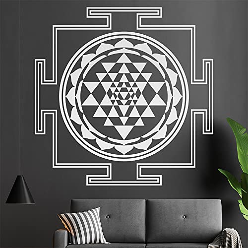 Sri Yantra Wandtattoo in 6 Größen - Wandaufkleber Wall Sticker - Dekoration, Küche, Wohnzimmer, Schlafzimmer, Badezimmer von hauptsachebeklebt