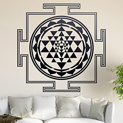 Sri Yantra Wandtattoo in 6 Größen - Wandaufkleber Wall Sticker - Dekoration, Küche, Wohnzimmer, Schlafzimmer, Badezimmer von hauptsachebeklebt