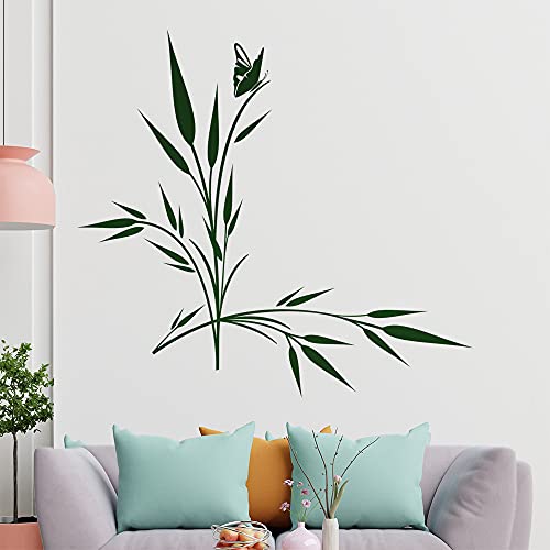 kleiner Falter auf Gras Wandtattoo in 6 Größen - Wandaufkleber Wall Sticker - Dekoration, Küche, Wohnzimmer, Schlafzimmer, Badezimmer von hauptsachebeklebt