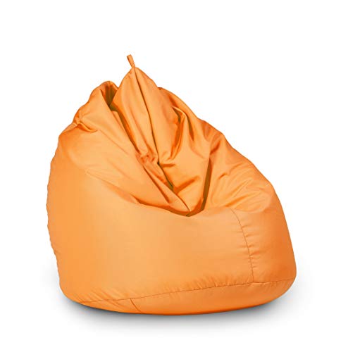 haus & garten Sitzsack Beanbag Indoor Outdoor für Kinder und Erwachsene viele Farben und Größen zur Auswahl (85x125, Orange) von haus & garten