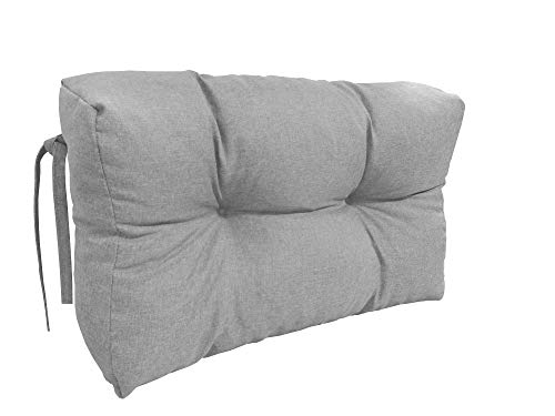 chilly pilley® Palettenauflage UV Wasserabweisend Leinenoptik Schaumflocken Palettenkissen auf Palettensofa Palettenpolster auf Palettenmöbel Rückenlehne Sitzkissen (Seitenkissen 65 x 40 Silber) von chilly pilley