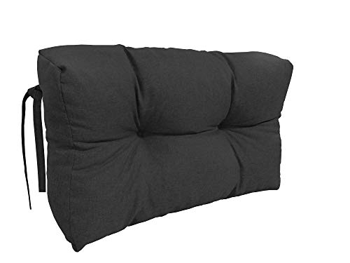chilly pilley® Palettenauflage UV Wasserabweisend Leinenoptik Schaumflocken Palettenkissen auf Palettensofa Palettenpolster auf Palettenmöbel Rückenlehne Sitzkissen (Seitenkissen 65 x 50 Schwarz) von chilly pilley