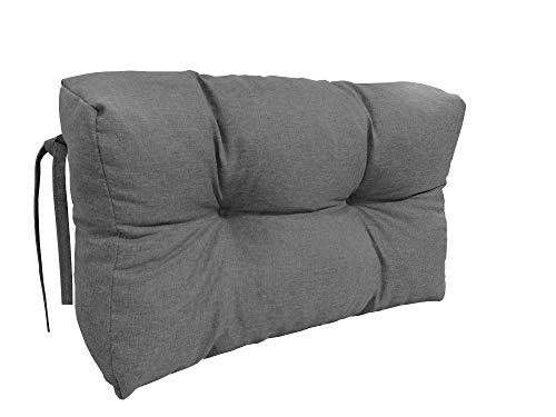 chilly pilley® Palettenauflage UV Wasserabweisend Leinenoptik Schaumflocken Palettenkissen auf Palettensofa Palettenpolster auf Palettenmöbel Rückenlehne Sitzkissen (Seitenkissen 65 x 60 Grau) von chilly pilley