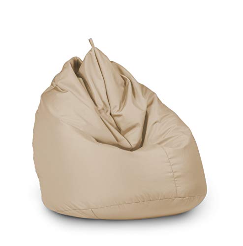 haus & garten Sitzsack Beanbag Indoor Outdoor für Kinder und Erwachsene viele Farben und Größen zur Auswahl (85x125, Beige) von haus & garten