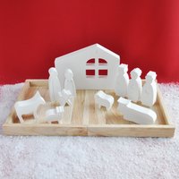 Krippe, Weihnachten, Raysin, Moderne Holztablett Krippe, Weihnachten, Raysin, Moderne Holztablett von hausgemachtShop