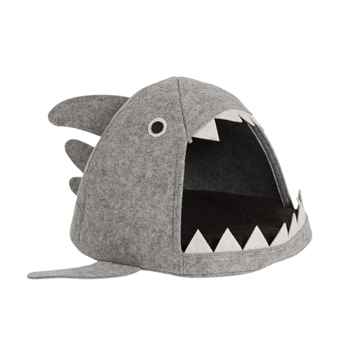 hausleben Filz Katzenhöhle Katzenbett Tierhöhle Pet Nest Winter mit lustiger Optik, optisch ansprechendes Bett für Ihre Katze in Hai-Design hausleben Filz Katzenhöhle Katzenbett Tierhöhle Pet Nest Winter mit lustiger Optik, optisch ansprechendes Bett für Ihre Katze in Hai-Design von hausleben