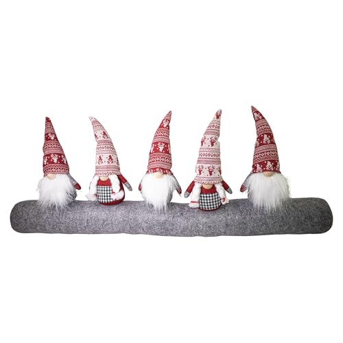 Zugluftstopper für Türen mit 5 Wichtel – 90 cm lang, Filz, Türdichtung für Standardtüren, Weihnachtsdesign, Tür Zugluftstopper für Haustür, 25 cm hohe Wichtel, Deko & Schutz gegen Zugluft Zugluftstopper für Türen mit 5 Wichtel – 90 cm lang, Filz, Türdichtung für Standardtüren, Weihnachtsdesign, Tür Zugluftstopper für Haustür, 25 cm hohe Wichtel, Deko & Schutz gegen Zugluft von hausleben
