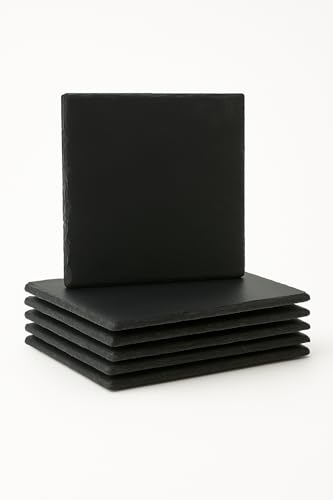 hausleben Schieferplatten 25x25 cm – 6er Set Servierplatten aus Naturschiefer | Edle Schiefer Untersetzer für Käseplatte, Tapas, Sushi, Antipasti & Deko | rutschfest, wiederverwendbar hausleben Schieferplatten 25x25 cm – 6er Set Servierplatten aus Naturschiefer | Edle Schiefer Untersetzer für Käseplatte, Tapas, Sushi, Antipasti & Deko | rutschfest, wiederverwendbar von hausleben