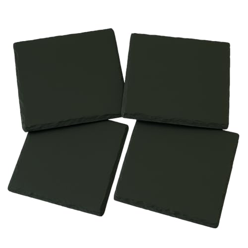 hausleben Schieferplatten Set 4 Stück – Große Schiefer Untersetzer 20x20 cm – Naturstein Glasuntersetzer & Servierplatten – Für Getränke, Käseplatte, Sushi, Tapas – Rutschfest, Kratzfest & Stilvoll hausleben Schieferplatten Set 4 Stück – Große Schiefer Untersetzer 20x20 cm – Naturstein Glasuntersetzer & Servierplatten – Für Getränke, Käseplatte, Sushi, Tapas – Rutschfest, Kratzfest & Stilvoll von hausleben