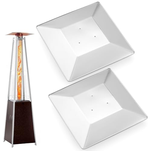 Ersatzteile für Außenheizungen, Aluminium-Reflektorschild, Pyramiden-Terrassenheizung, Wärmereflektor, geeignet für die meisten Propangas-Terrassenheizungen und andere 4-seitige Glasrohrheizungen, 2 von havyduti