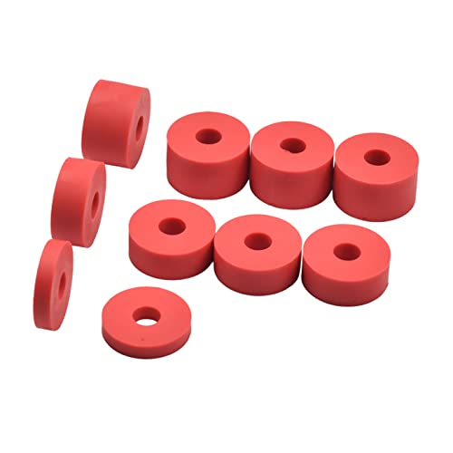 Hawkeng 8 mm (M8) Superweiche Gummi-Abstandshalter, Abstandshalter, Unterlegscheiben, 4 x 15 mm, 4 x 10 mm, 2 x 5 mm, Rot von hawkeng