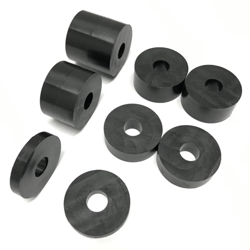Hawkeng 10 mm (M10) Nylon-Abstandshalter-Unterlegscheiben, 4 x 15 mm, 4 x 10 mm, 2 x 5 mm, Schwarz, 10 Stück von hawkeng