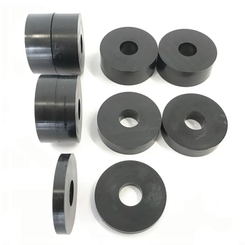 Hawkeng 12 mm (M12) Nylon-Abstandshalter-Unterlegscheiben, 4 x 15 mm, 4 x 10 mm, 2 x 5 mm, Schwarz, 10 Stück von hawkeng