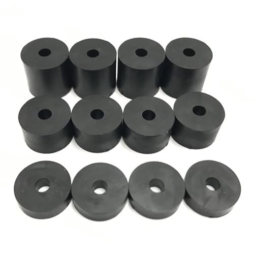 Hawkeng 4 mm (M4) Gummi-Abstandshalter, Abstandsscheiben, 4 x 15 mm, 4 x 10 mm, 4 x 5 mm, 12 Stück von hawkeng