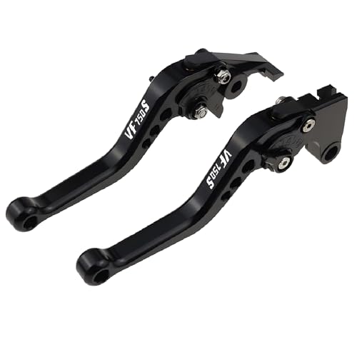 Motorradzubehör Bremshebel für VF750S Sabre 1982–1986 VF 750S CNC Aluminium verstellbare kurze Kupplungshebel (schwarz) von hcksw