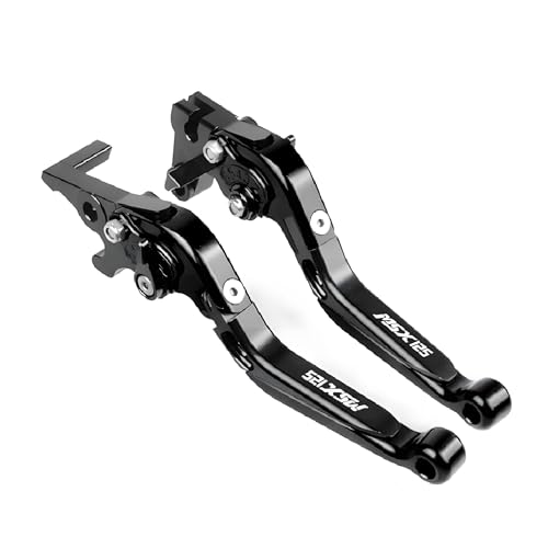 hcksw Für MSX125 2014–2020 MSX 125 GROM Motorradzubehör, CNC-Aluminium, verstellbar, zusammenklappbar, Brems- und Kupplungshebel (schwarz) von hcksw