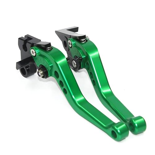 hcksw Motorradzubehör, Bremshebel für CB300R 2014–2020 CB 300 R/F/FA, CNC-Aluminium, verstellbar, kurze Kupplungshebel (grün) von hcksw