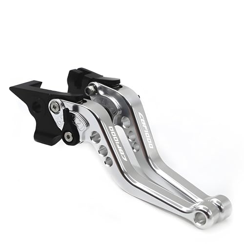 hcksw Motorradzubehör, Bremshebel für CBF1000 2006–2009, CBF 1000, CNC-Aluminium, verstellbar, kurze Kupplungshebel (Silber) von hcksw