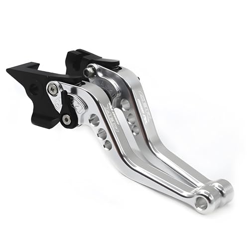 hcksw Motorradzubehör, Bremshebel für CBR1000RR 2008–206 CBR 1000RR, CNC-Aluminium, verstellbar, kurze Kupplungshebel (Silber) von hcksw
