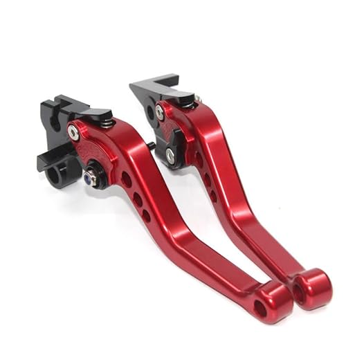 hcksw Motorradzubehör, Bremshebel für CBR600F 2011–2013 CBR 600 F, CNC-Aluminium, verstellbar, kurze Kupplungshebel (rot) von hcksw