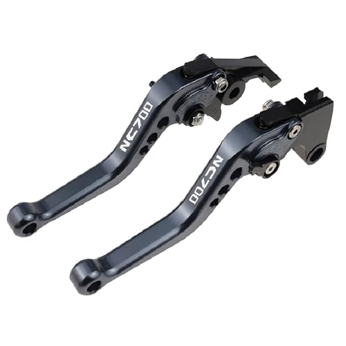 hcksw Motorradzubehör, Bremshebel für NC700 S/X 2012–2015 NC 700 CNC-Aluminium, verstellbar, kurze Kupplungshebel (Titan) von hcksw
