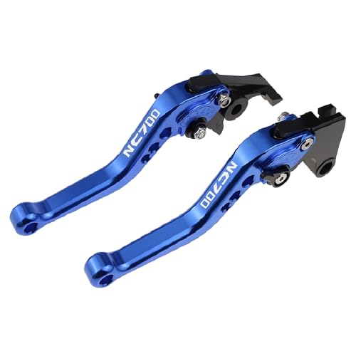hcksw Motorradzubehör, Bremshebel für NC700 S/X 2012–2015 NC 700 CNC-Aluminium, verstellbar, kurze Kupplungshebel (blau) von hcksw