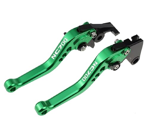 hcksw Motorradzubehör, Bremshebel für NC700 S/X 2016–2020 NC 700 CNC-Aluminium, verstellbar, kurze Kupplungshebel (grün) von hcksw