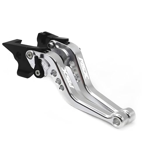 hcksw Motorradzubehör Bremshebel für MSX125 2014–2020 MSX 125 GROM CNC Aluminium verstellbare kurze Kupplungshebel (Silber) von hcksw