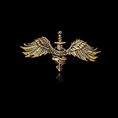 hcma Retro Flügelbrosche Ritter und Engel Herren Anzug Brosche Schwert und Wachabzeichen von HCMA