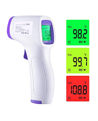 Fieberthermometer Kontaktlos, Berührungsloses Stirnthermometer für Erwachsene, Kinder und Babys Digitaler LCD-Display-Fieberalarm und Speicherfunktion, Hochpräzises Infrarot Thermometer (Weiß) von hd-line