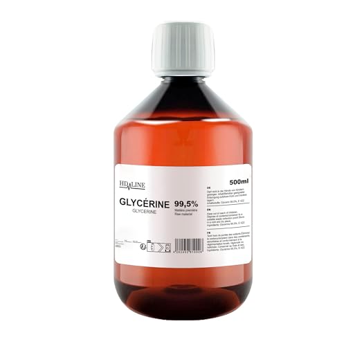 hd-line 500 ml Glycerin E422, Perfekt für DIY, Pharmaqualität 99,5% Reinheit, Lebensmittelqualität, Raw Material VG, Rein, Vegan, Ph. Eur/USP von hd-line