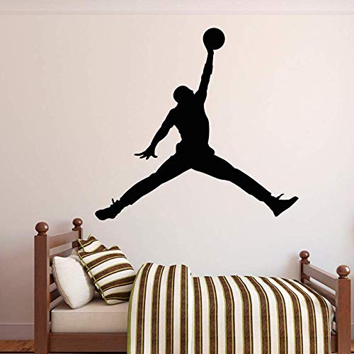 Basketball Hopper Wandtattoo Basketball Spieler Vinyl Wandaufkleber Sport Wandkunst Junge Raumdekoration Aufkleber 44X42Cm von hddnz