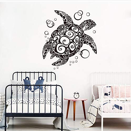 Große Cartoon Schildkröte Wandtattoo Baby Kinderzimmer Bad Unter Meer Ozean Blasen Tier Schildkröte Wandaufkleber Kinderzimmer Vinyl Decor 45X48 Cm von hddnz