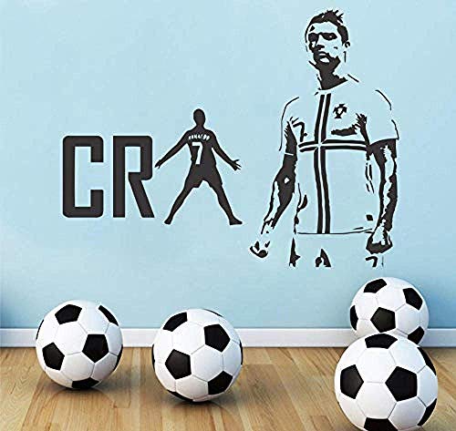 Real Madrid Cristiano Ronaldo Cr7 Fußball Wandaufkleber Wandkunst Dekor Für Wohnzimmer Kinderzimmer Wandtattoo Größe:57 * 65cm von hddnz