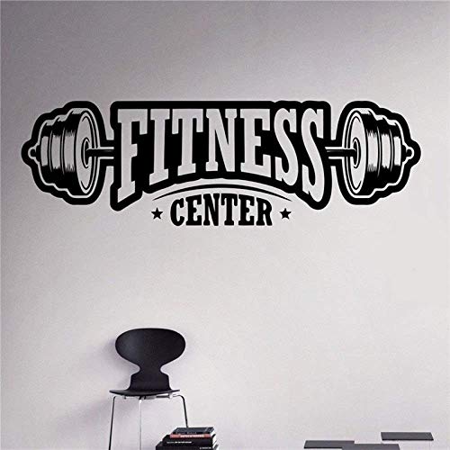 Vinyl Wandtattoo Gym Fitness Sport Gesundheit Schönheit Schild Aufkleber Dekor Club Room Interior Design Kunst Wandbilder H57Cm X B81Cm von hddnz