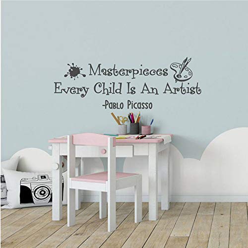 Wandtattoo Jedes Kind Ist Ein Künstler Vinyl Aufkleber Kunst Display Wandbild Kinderzimmer Spielzimmer Kinderzimmer Kunst Wohnkultur 83X30Cm von hddnz