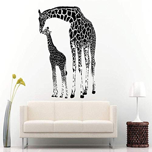 Wohnkultur Giraffe Mit Seiner Mutter Afrikanische Tier Wandtattoo Vinyl Aufkleber Wohnzimmer 57X64Cm von hddnz