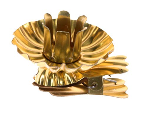 hdg 10er Set Baumkerzenhalter für Weihnachtsbaum - Kerzenhalter Gold mit Clip in Schweifform - Made in Germany von hdg