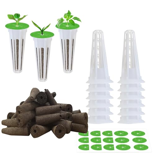 Hydrokultur-Zubehör, Zubehör für Aerogarden-Pods, Samenkapsel-Set mit 12 Wachstumsschwämmen, 12 Wachstumskörben, 24 Etiketten, Samen-Starter-Kapseln für Hydrokultur-Anbausystem Hydrokultur-Zubehör, Zubehör für Aerogarden-Pods, Samenkapsel-Set mit 12 Wachstumsschwämmen, 12 Wachstumskörben, 24 Etiketten, Samen-Starter-Kapseln für Hydrokultur-Anbausystem von hdroor