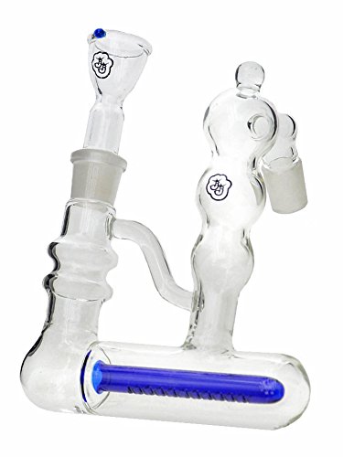 Jelly Joker Bong-Vorkühler mit horizontalem Schlitzdiffusor aus blauem Glas - 18,8 mm, 13,5cm - head&nature Bong-Kollektion von head and nature