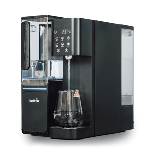 Health Rise Pure Water Pro | Umkehrosmose Wasserfilter | 5-stufige Filtration für reines Trinkwasser | Heißwasserfunktion 45-100°C | 4,5 Liter Tank | Inkl. 2 Wasserkrügen | Auftisch von healthrise