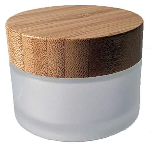 healthy & caring Premiumglas 50mL Glastiegel - erstklassige Verarbeitung - mit Bambusdeckel - ökologisch wertvoll von healthy & caring