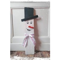 Großer Schneemann Holz Xl Großer Schneemann Holz Xl von heartmadebysteph