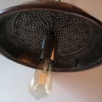 Lampe Uraltes Sieb Upcycling von heartmadebysteph