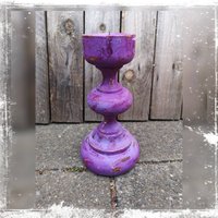 Schöner Kerzenständer Gedrechselt Unikat Shabby von heartmadebysteph