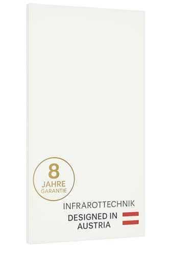 heatness Infrarotheizung Glas Keramik Wand, XL – Wandheizung energiesparend, 800 Watt, Heizkörper zur Wandmontage, Keramik-Heizung 60 x 120 x 2,5 cm für bis zu 15 m² von heatness