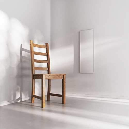 heatness Infrarotheizung Simpel Wand Pro, XS – Wandheizung energiesparend, 300 Watt, Heizkörper zur Wandmontage, 30 x 90 x 2,5 cm für bis zu 4 m² von heatness