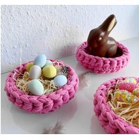 Osternest 2Er Set| Eierkorb Deko| Osterkörbchen Kinder| Häkelkorb Ostern|Eierkörbchen Gehäkelt| Ostereiernest|Gehäkelter Osterkorb|Hasenkorb von hebagoHANDMADE