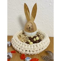 Osternest Gehäkelt| Eierkorb Ostern Deko| Osterkörbchen Kinder| Häkelkorb Ostern| Eierkörbchen| Ostereiernest|Gehäkelter Osterkorb|Hasenkorb von hebagoHANDMADE