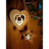 Massivholz Baumbehang/Christbaumschmuck Weihnachts-Adventsdeko Versch. Motive Zur Auswahl von hebraHolzGeschenke